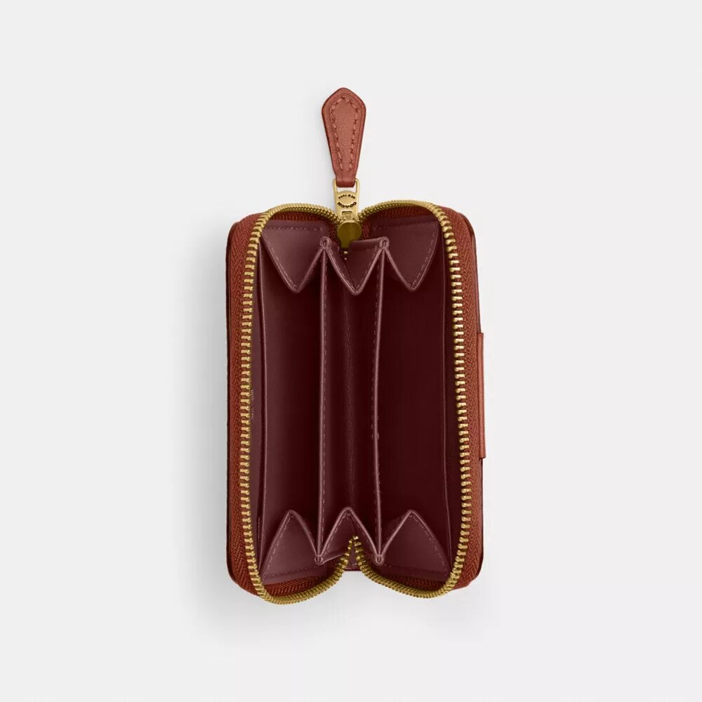 Petit porte-cartes indispensable à fermeture à glissière sur tout le pourtour en Signature Canvas
