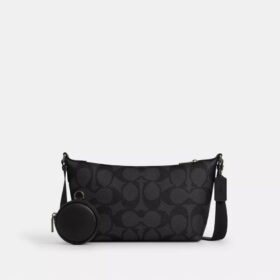 Petit sac bandoulière Finn avec pochette en Signature Canvas