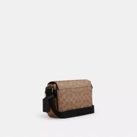 Petit sac bandoulière à rabat Jack en Signature Canvas