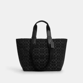 Petit sac cabas de voyage en denim emblématique