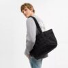 Petit sac cabas de voyage en denim emblématique