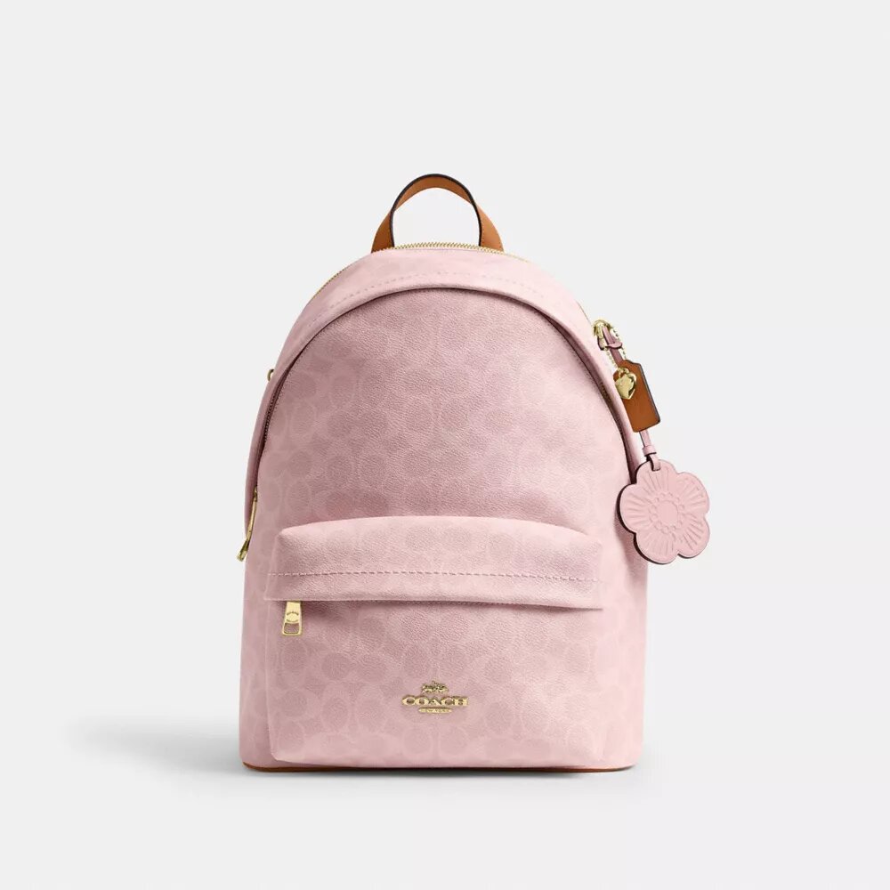 Petit sac à dos Taylor en Signature Canvas avec Charms