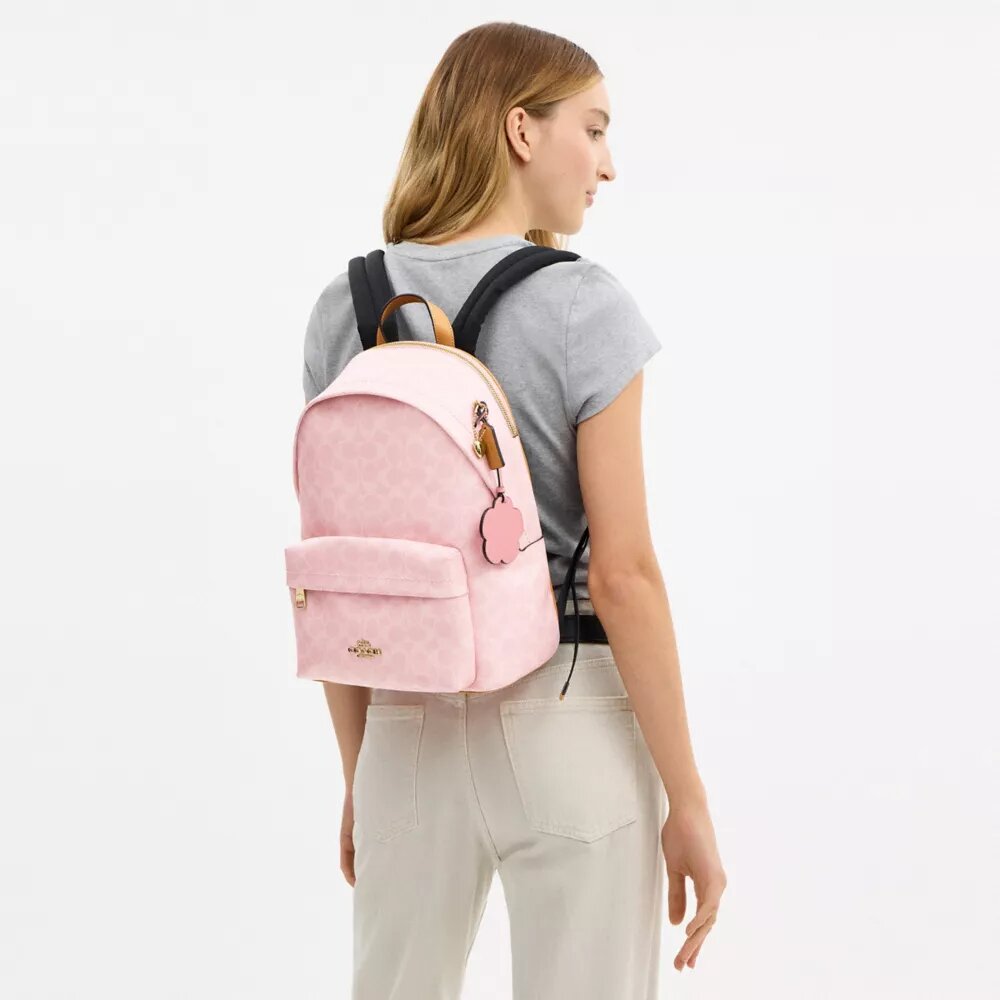 Petit sac à dos Taylor en Signature Canvas avec Charms