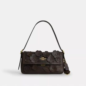 Petit sac porté épaule à rabat Etta avec application florale