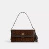 Petit sac porté épaule à rabat Etta en chenille emblématique