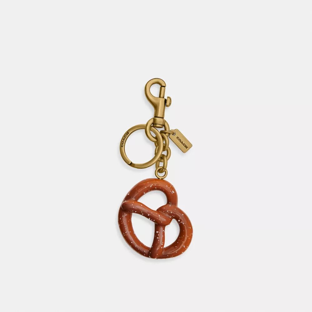 Petite breloque en forme de bretzel pour bijoux de sac