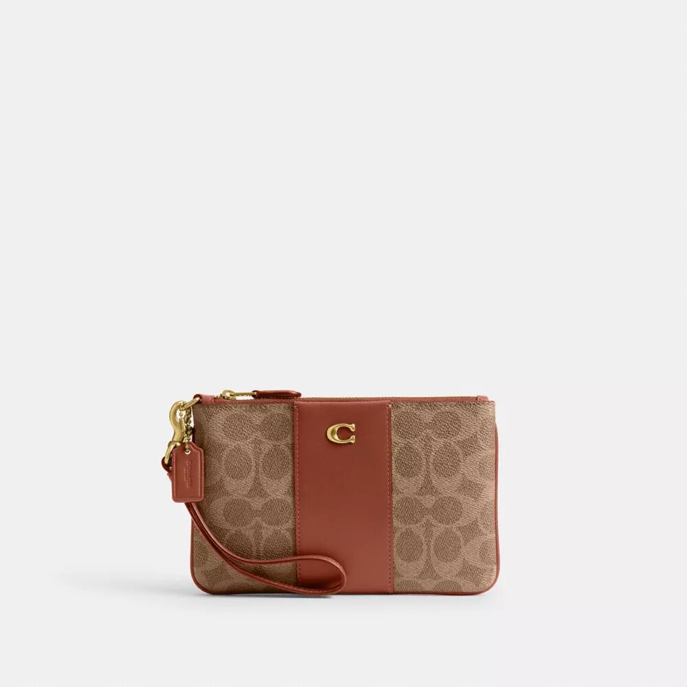 Petite pochette dragonne Essential en Signature Canvas