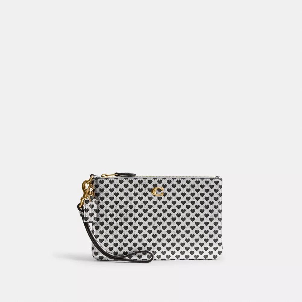 Petite pochette dragonne Essential à imprimé cœurs