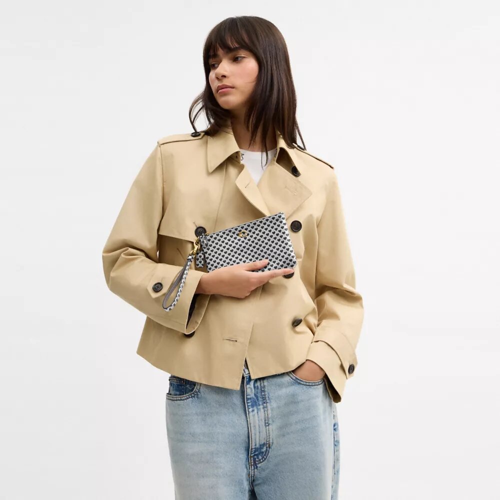 Petite pochette dragonne Essential à imprimé cœurs