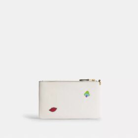 Petite pochette dragonne indispensable à imprimé autocollants