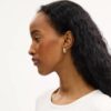 Petites boucles d’oreilles créoles texturées emblématiques