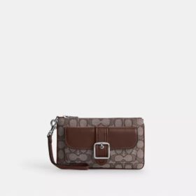 Pochette dragonne Ashton en jacquard signature