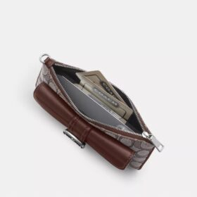 Pochette dragonne Ashton en jacquard signature
