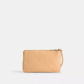Pochette dragonne à double fermeture éclair avec imprimé floral