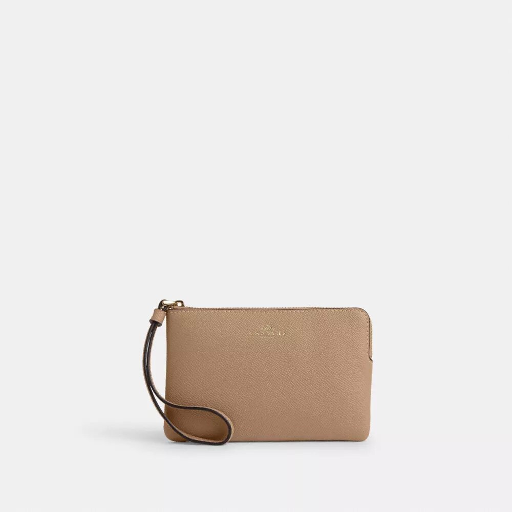 Pochette dragonne à fermeture éclair d'angle