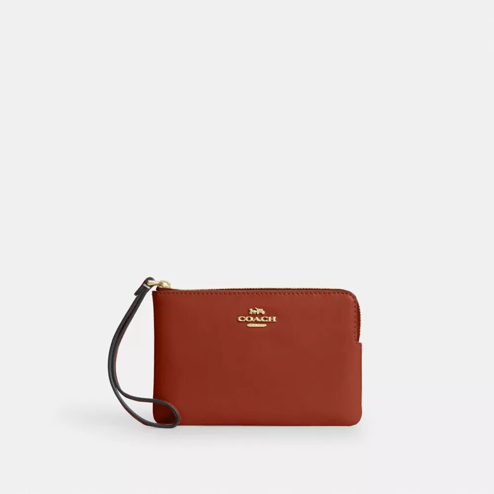 Pochette dragonne à fermeture éclair d'angle