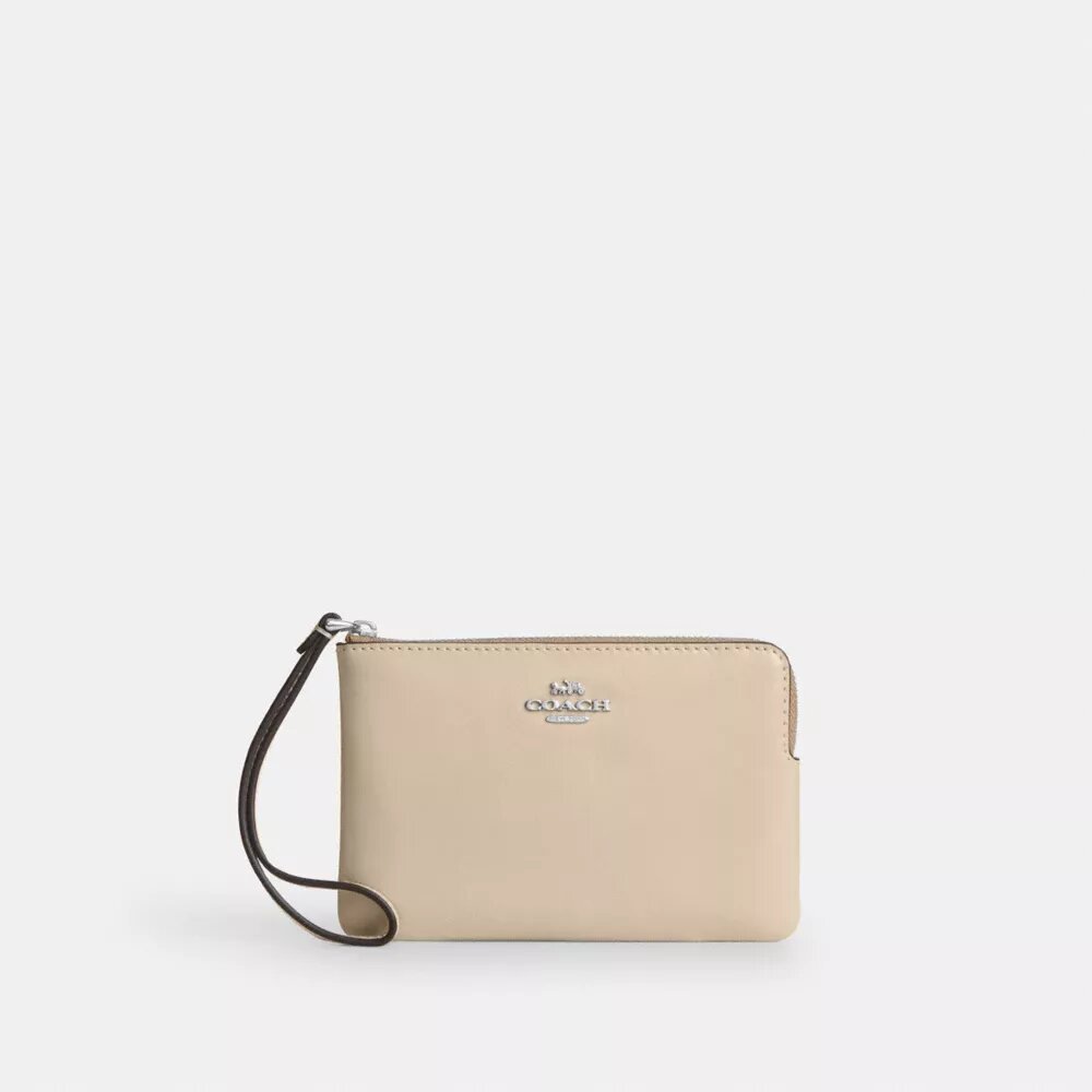 Pochette dragonne à fermeture éclair d'angle