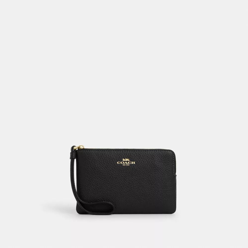 Pochette dragonne à fermeture éclair d'angle