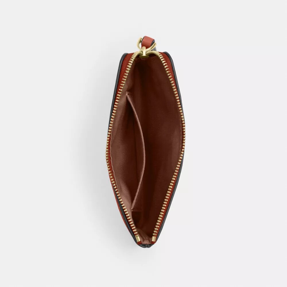 Pochette dragonne à fermeture éclair d'angle