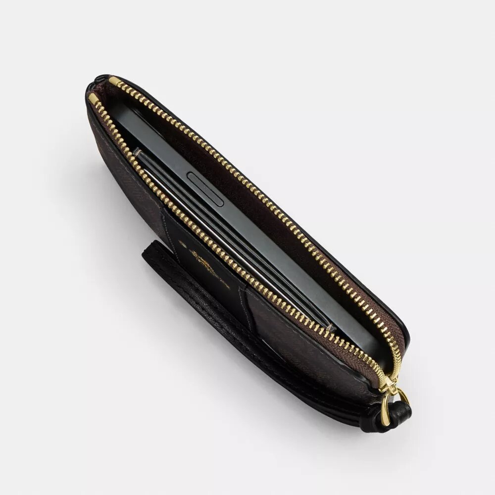 Pochette dragonne à fermeture éclair d'angle