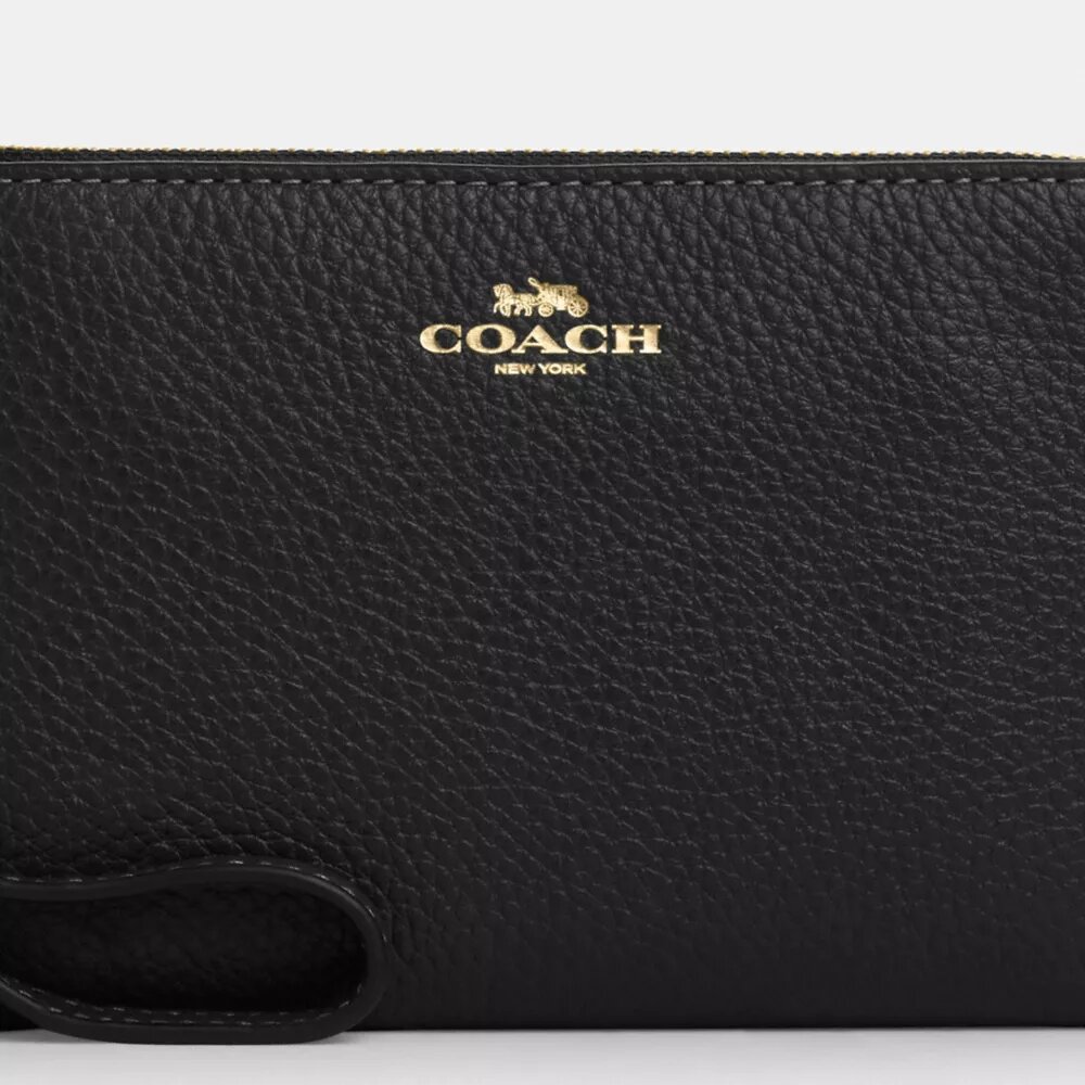 Pochette dragonne à fermeture éclair d'angle