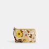 Pochette dragonne à fermeture éclair d'angle avec imprimé floral