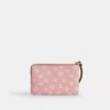 Pochette dragonne à fermeture éclair d'angle avec imprimé floral
