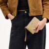 Pochette dragonne à fermeture éclair d'angle avec imprimé floral