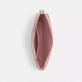 Pochette dragonne à fermeture éclair d’angle en denim emblématique
