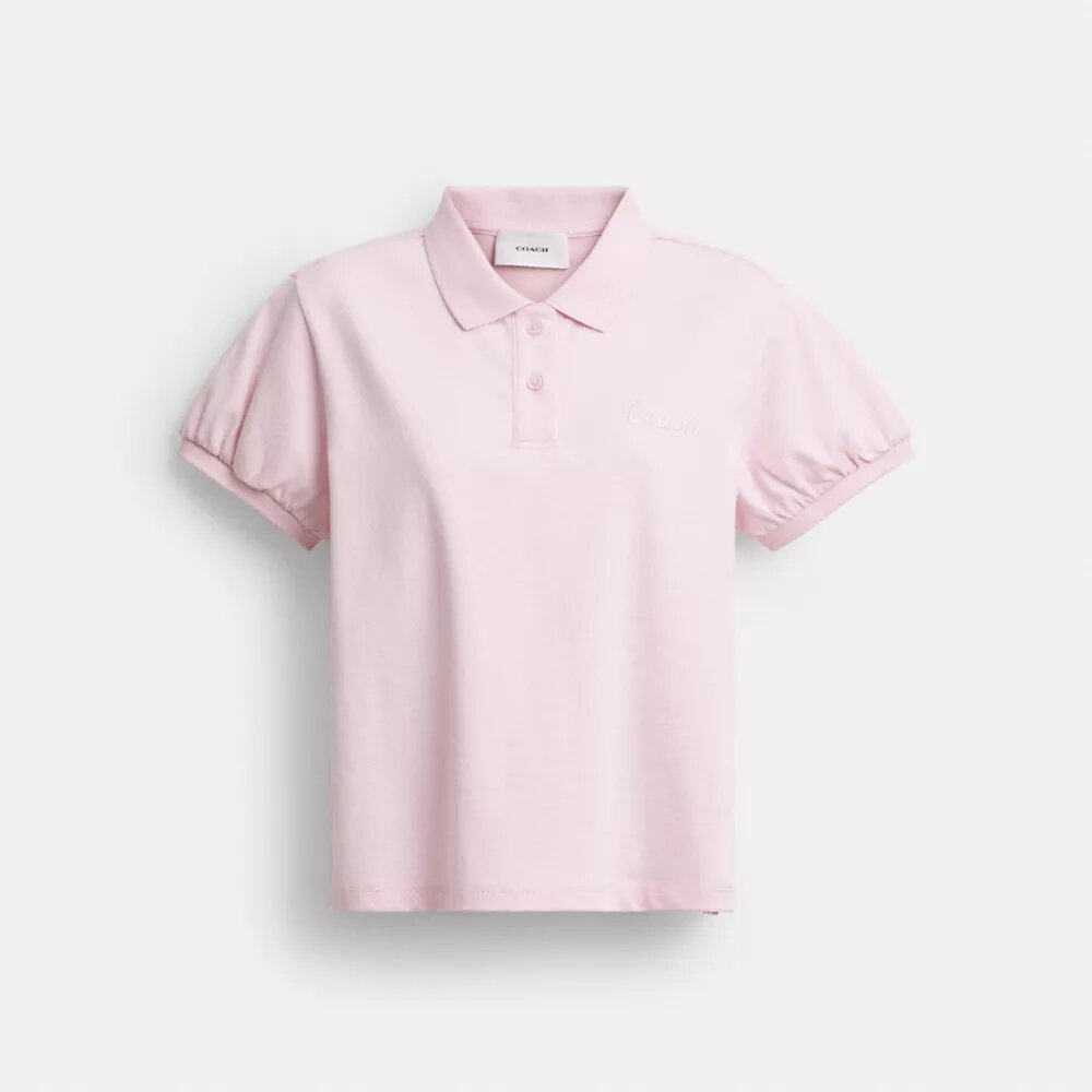 Polos ajustés Coach Script en coton biologique