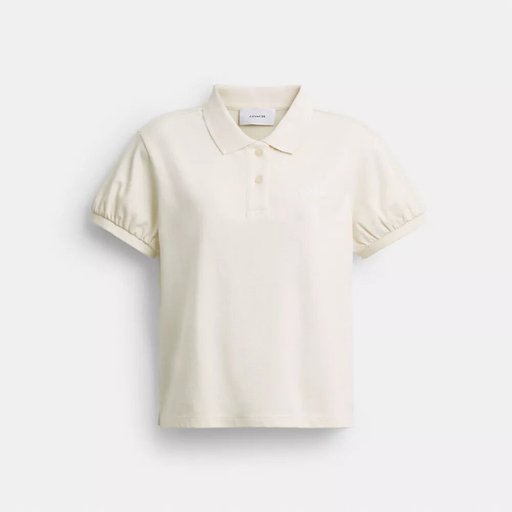 Polos ajustés Coach Script en coton biologique