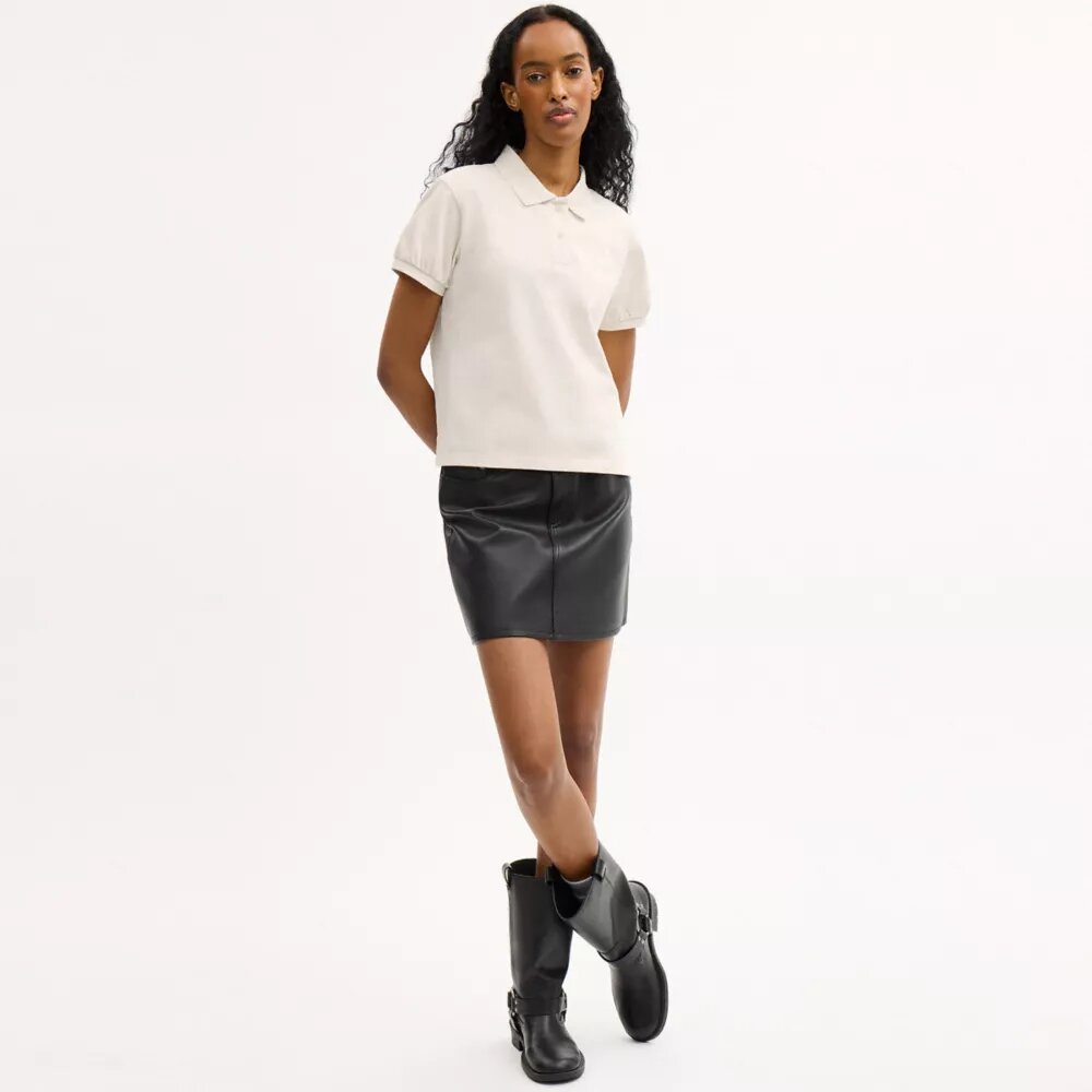 Polos ajustés Coach Script en coton biologique