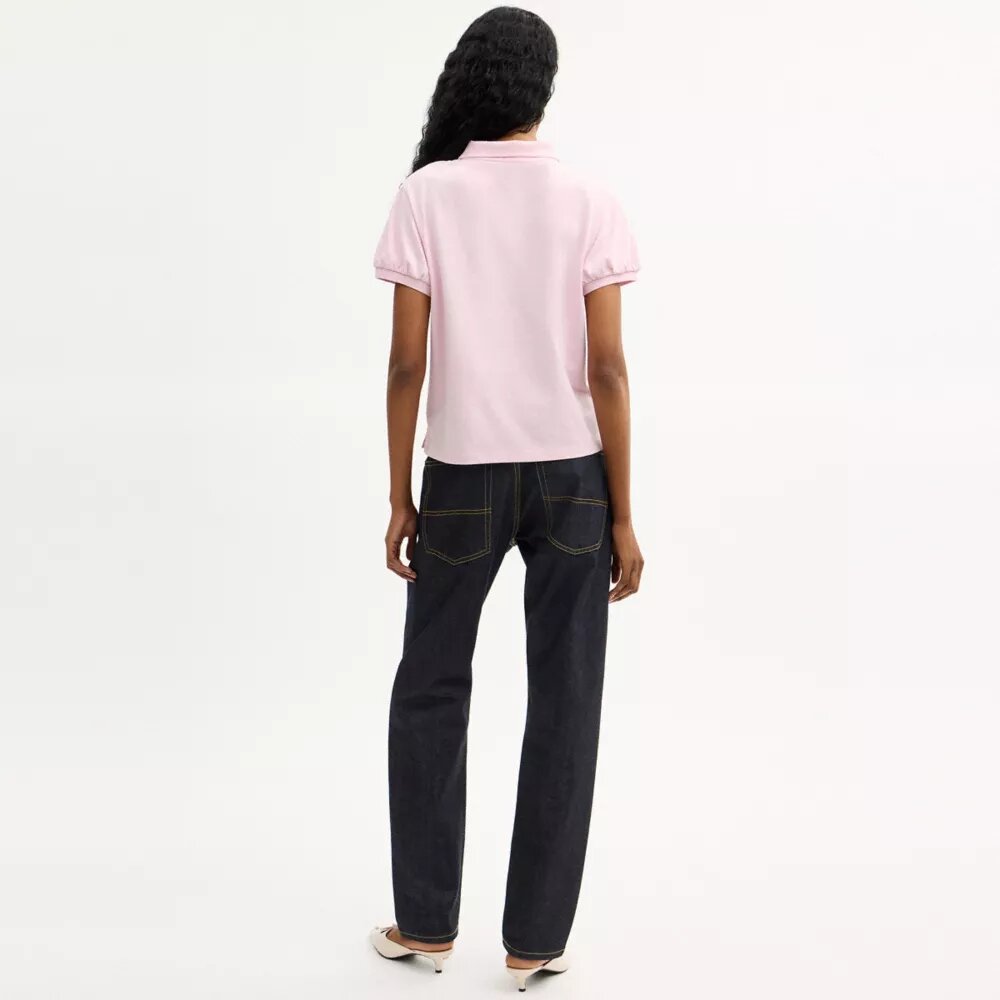 Polos ajustés Coach Script en coton biologique