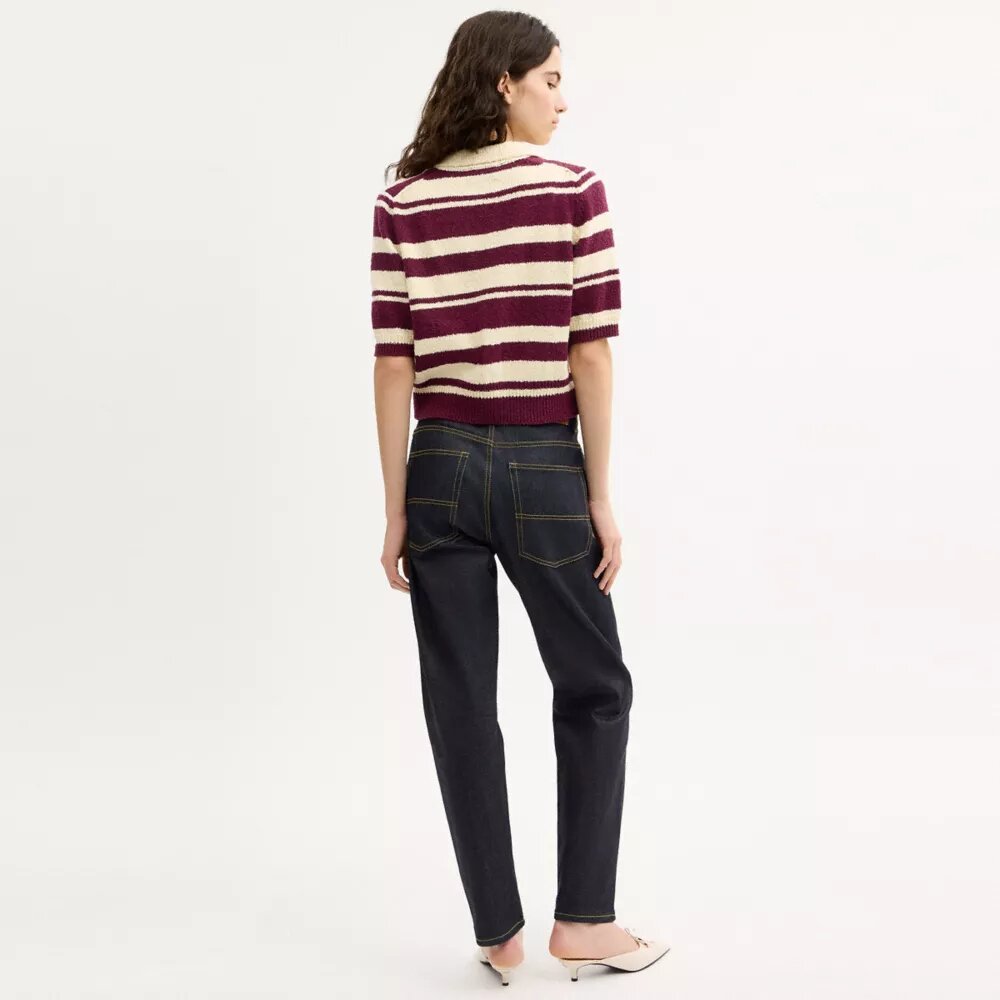 Polos en maille rayée