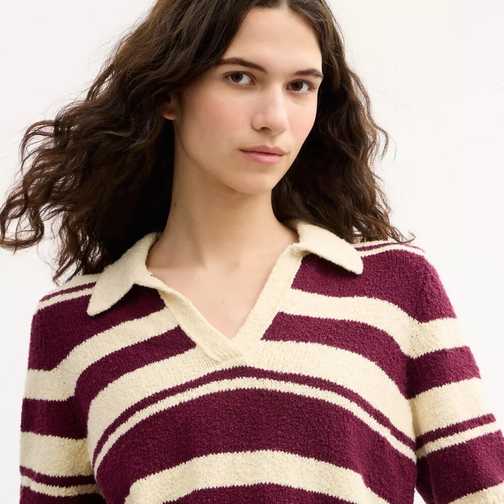 Polos en maille rayée