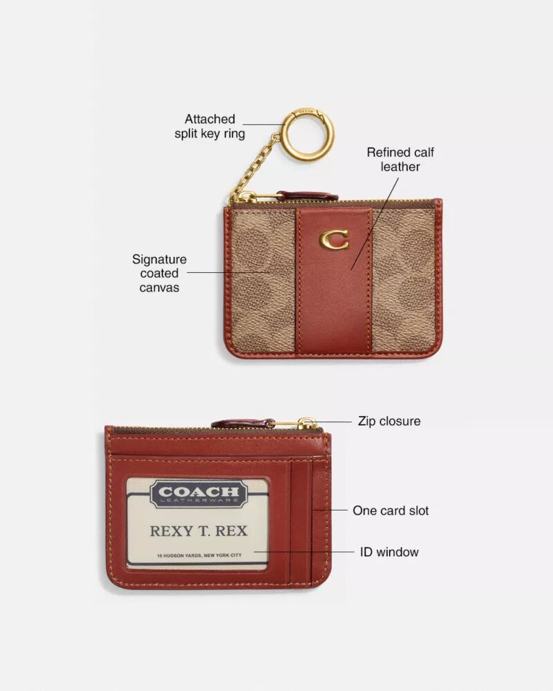 Porte-carte d’identité Essential Mini en Signature Canvas