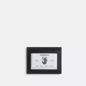 Porte-carte d’identité fin en denim emblématique « Loved »