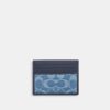 Porte-carte d'identité fin en denim Signature