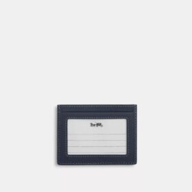 Porte-carte d’identité fin en denim Signature