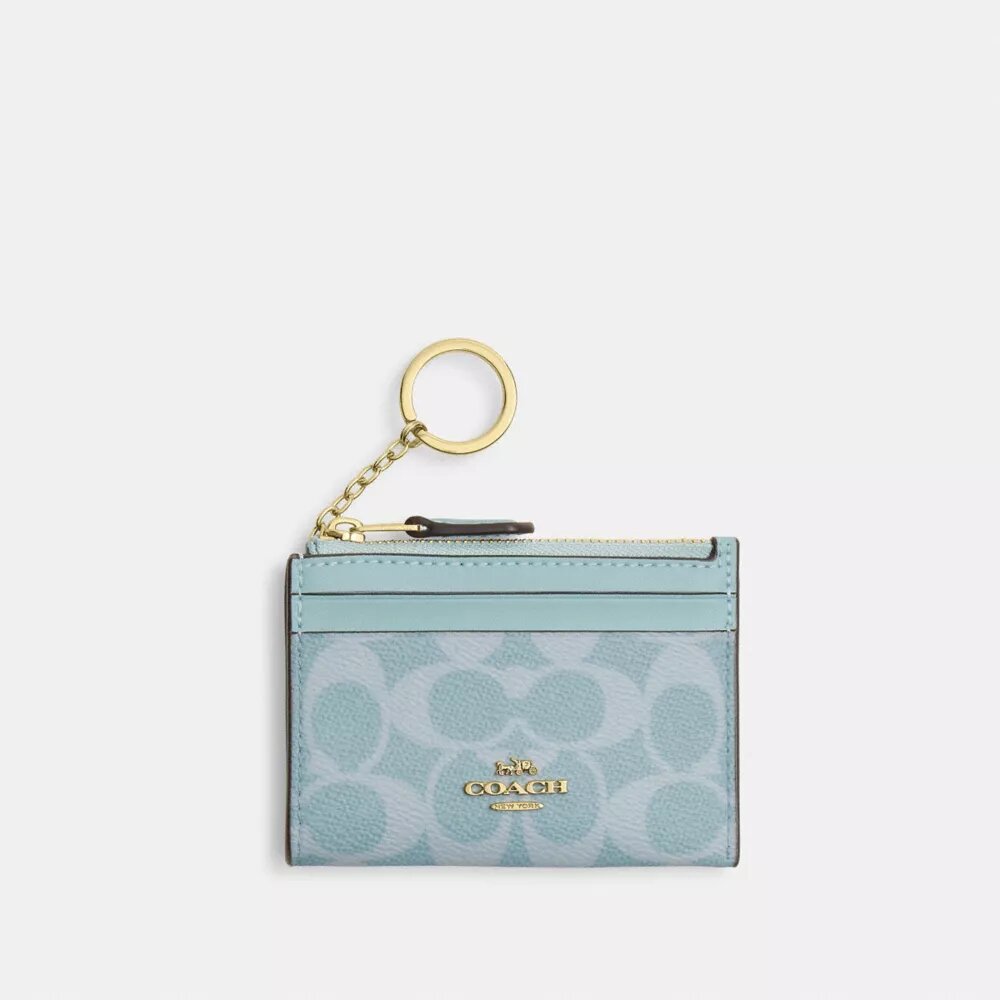 Porte-carte d'identité Mini Skinny en Signature Canvas