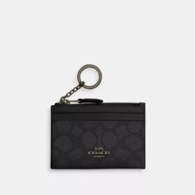 Porte-carte d'identité Mini Skinny en Signature Canvas