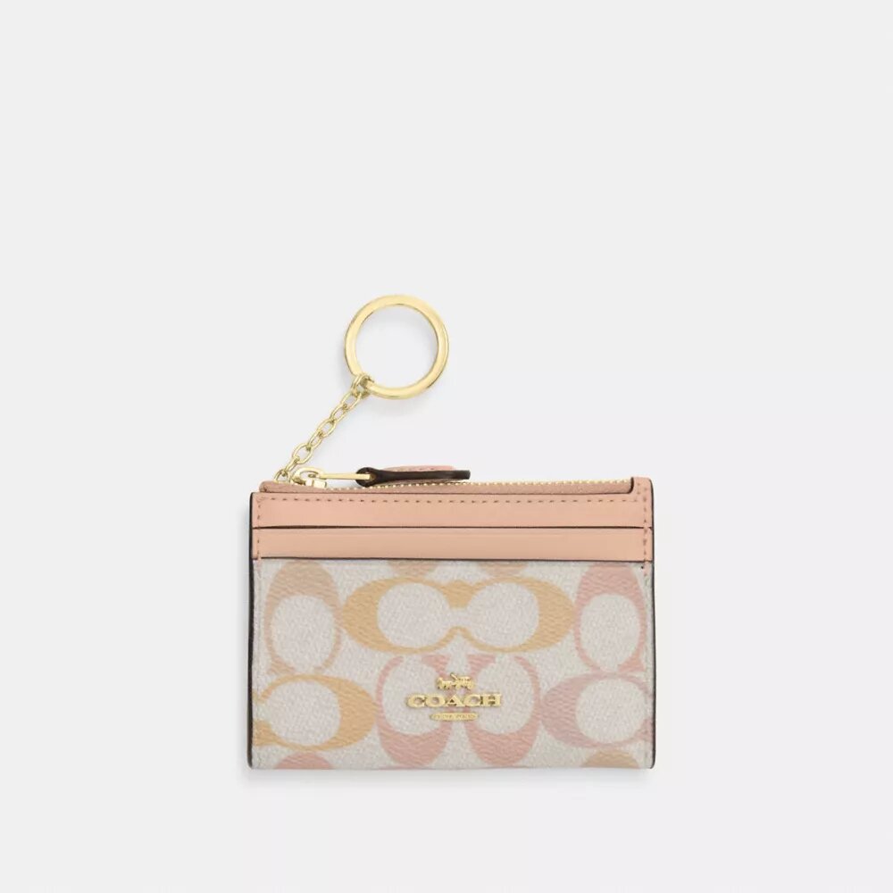 Porte-carte d'identité Mini Skinny en Signature Canvas