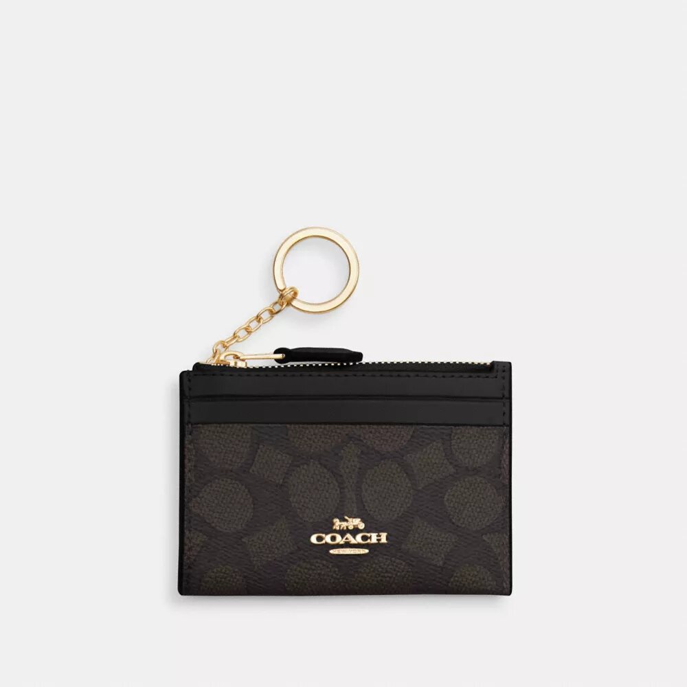Porte-carte d'identité Mini Skinny en Signature Canvas