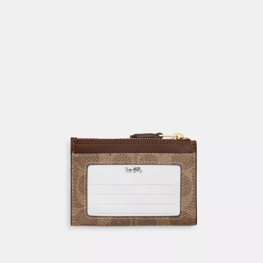 Porte-carte d'identité Mini Skinny en Signature Canvas