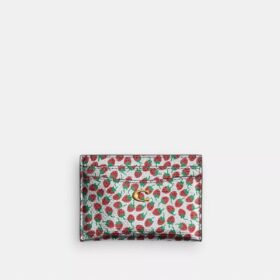 Porte-cartes essentiel à imprimé fraises
