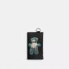 Porte-cartes à fermeture éclair avec motif Teddy