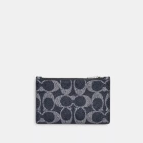 Porte-cartes à fermeture éclair en Signature Canvas
