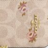 Porte-cartes à fermeture éclair en Signature Canvas à imprimé floral