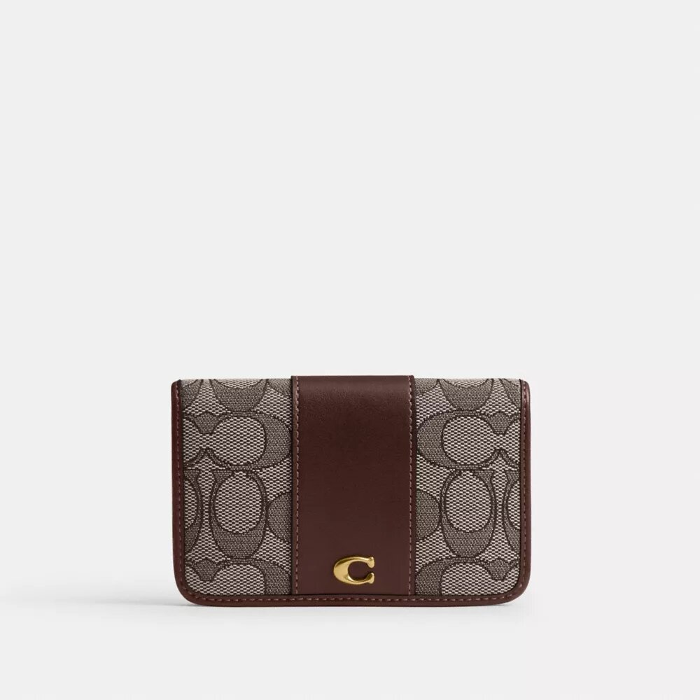 Porte-cartes fin et indispensable en jacquard emblématique