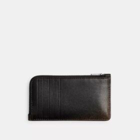 Porte-cartes New York Zip en cuir patiné